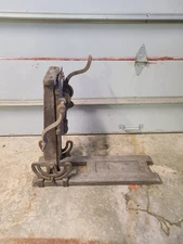 Antique Folding Hand Crank Barn Post Beam Drill Boring Machine Read Details 