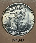 1943 D Denver Walking Liberty Half Dollar Silver 50C .50
