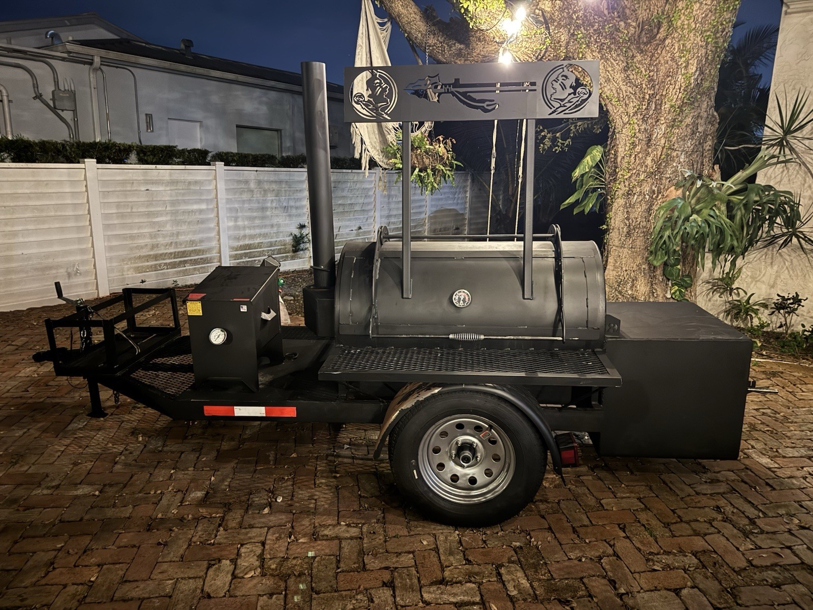 Commercial 28x48 Smoker Trailer + Cajun Fryer FE2-S (Barely 