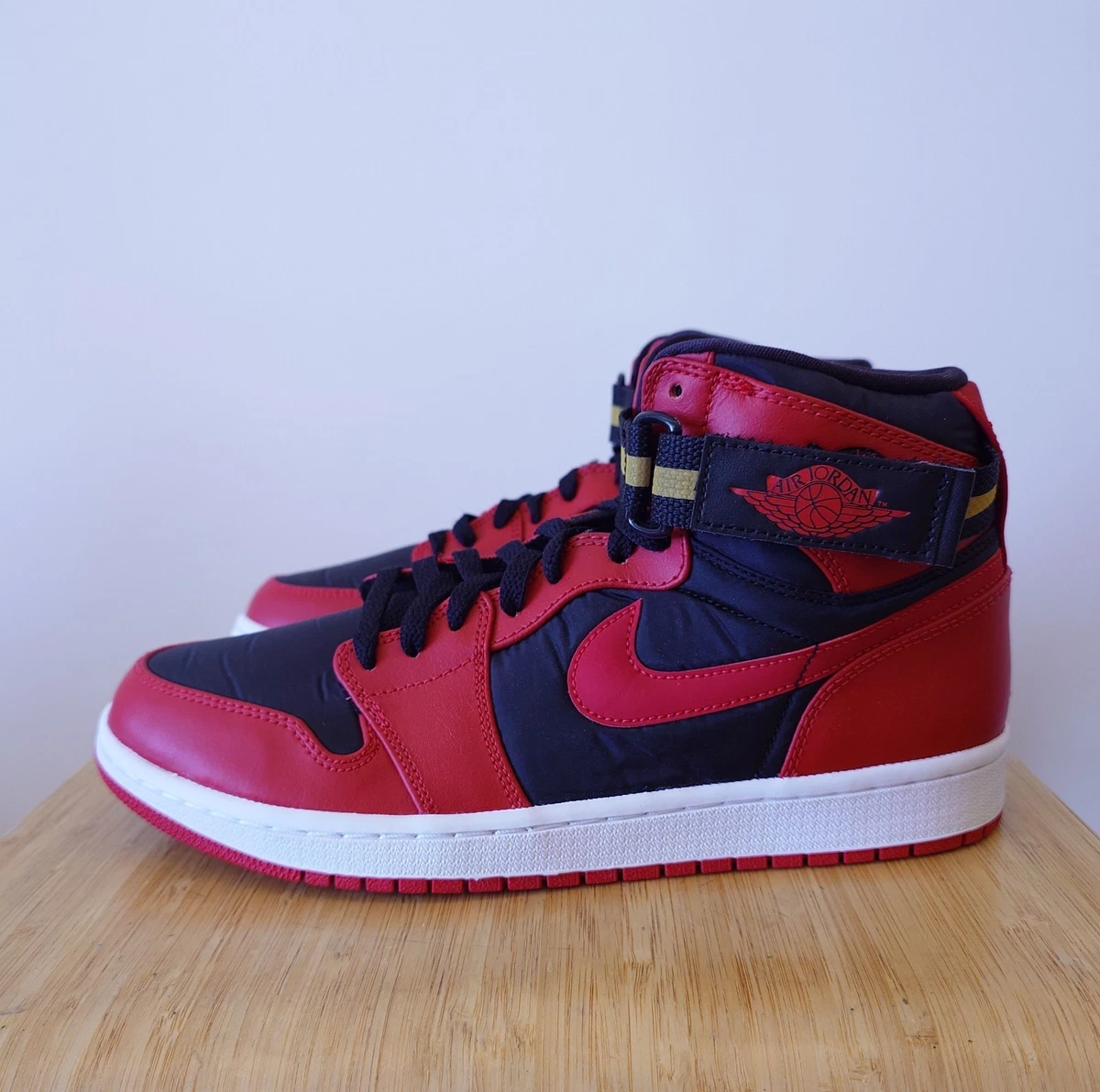 Jordan 1 Strap High Black Gym Red for Sale | Authenticity