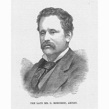 Charles Robinson Victorian Artist - Antique Print 1881