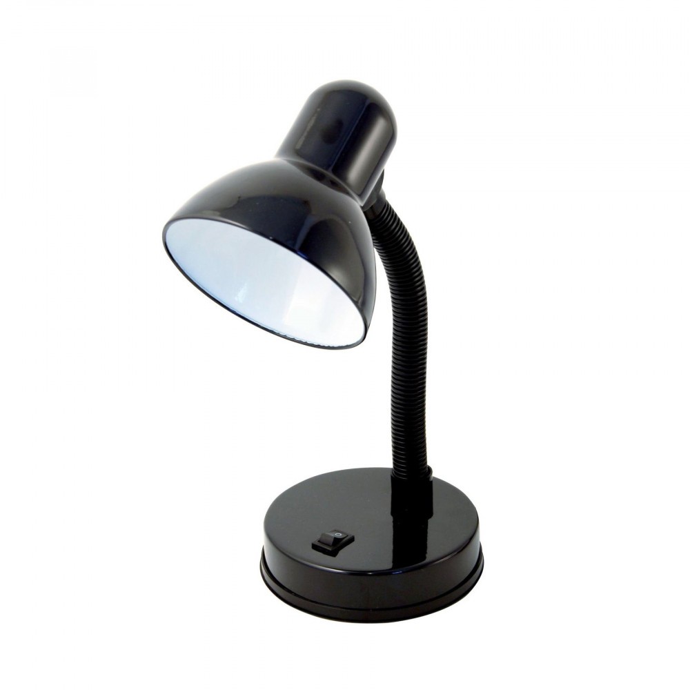 Lampe de bureau flexible noire 12,5 cm pour éviter la fatigue visuelle
