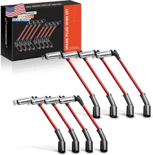High Heat Spark Plug Ignition Wires 8 Set for Chevrolet Chevy GMC Silverado NEW