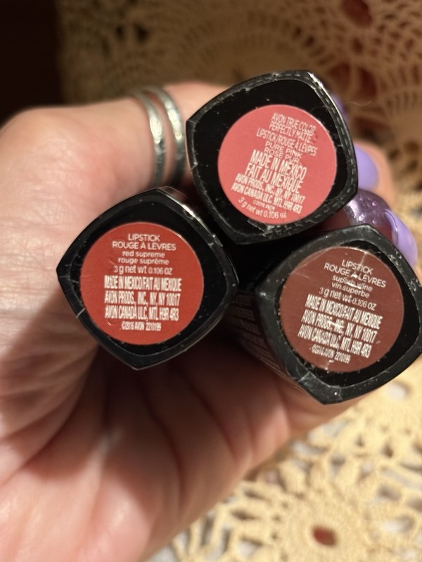 Avon True Color Perfectly Matte Lipsticks - Pure Pink, Red Supreme & Superb Wine