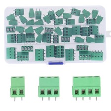 50PCS 5.08mm 0.2" Pitch PCB Mount Screw Terminal Block Connector, 2P 3P 4P Te...