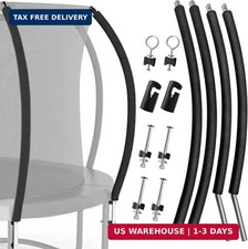 2 Sets Universal Trampoline Replacement Curved Net Pole, Curved Poles Kit for 10
