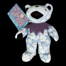 NWT Liquid Blue Snowflake Grateful Dead Teddy Bear w/COA