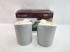 Polk Audio "Atrium 4" White Outdoor Speakers Hardwired Pair - Brand New Open Box