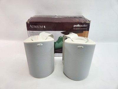 Polk Audio ''Atrium 4'' White Outdoor Speakers Hardwired Pair - Brand New Open Box