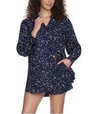 Loft Women's 2-Piece Notch Collar and Short Pajama Set Size XS Blue
