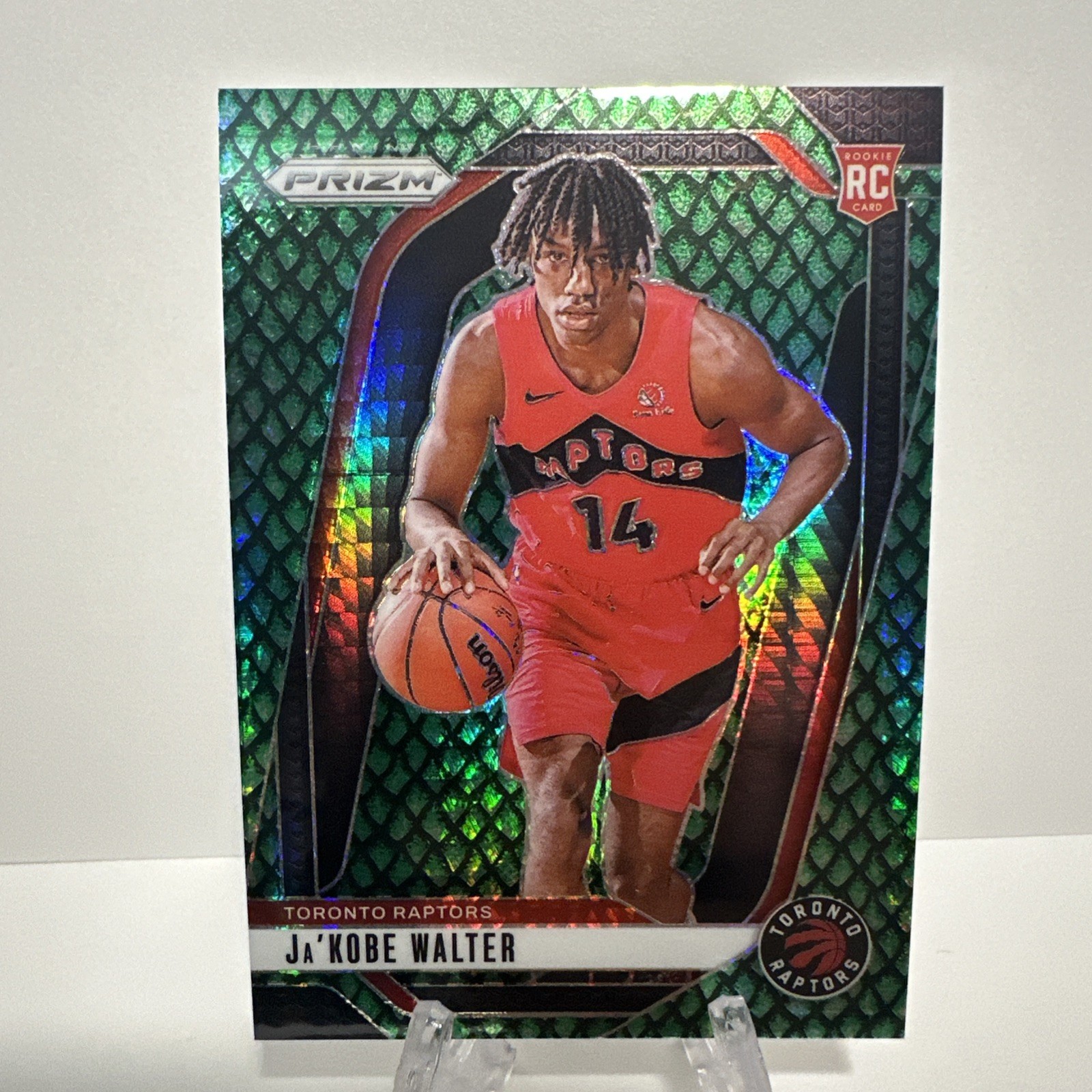 Ja'Kobe Walter 2024-25 Panini Prizm #223 RC  Jade Dragon Scale Prizm /48 SSP