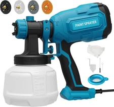Paint Sprayer, 700W HVLP Spray Gun with 4 Nozzles & 3 Patterns, Paint Gun with A