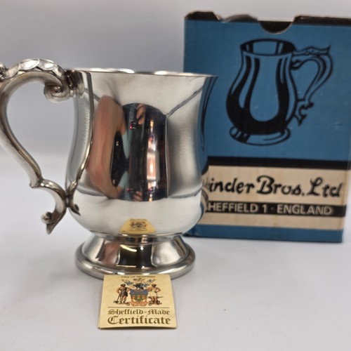 Vintage Tankard Pinder Bros Ltd. Sheffield England Vintage Original Box - Foto 3 di 8
