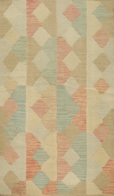 Kilim Handwoven Reversible Rug 3x5 Vegetable Dye Wool Geometric Foyer Carpet