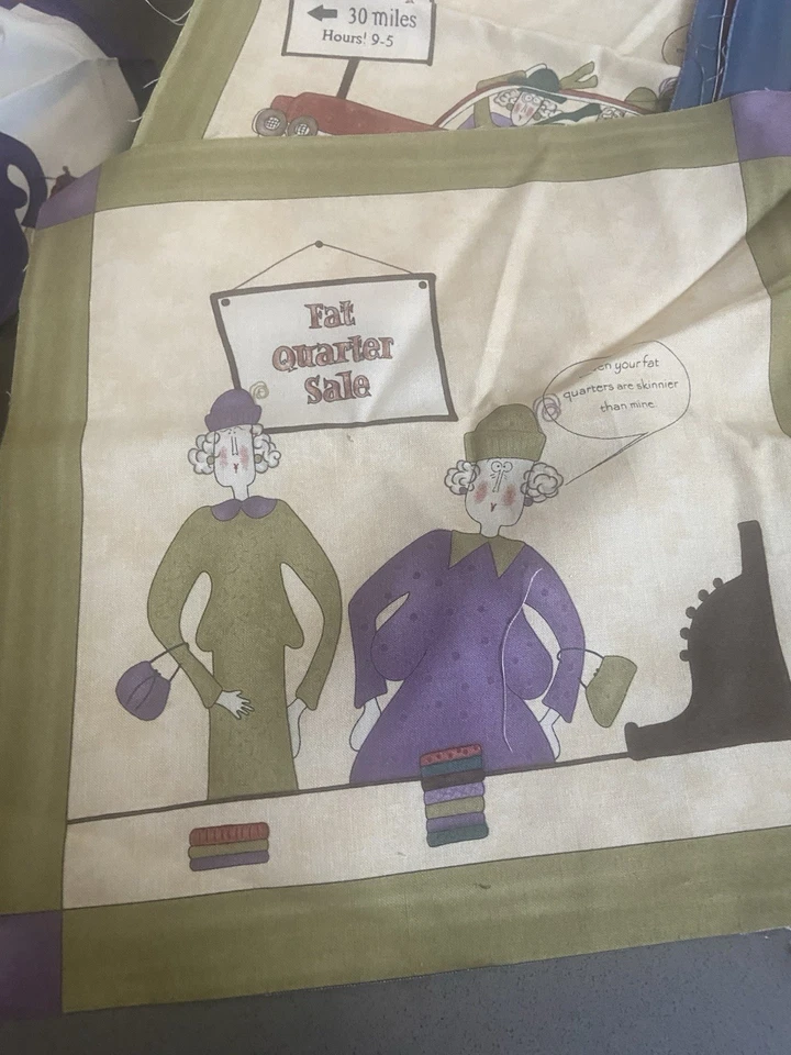 Lot Of 21 New Hats Old Friends Quilt Panels by Sandy Gervais for Moda - Image 3 of 4