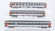 Jouef H0 Konvolut Abteilwagen 2. Kl., Reisezugwagen mit Gepäckabteil 2. Kl., Per
