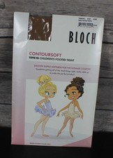 Bloch Contoursoft Girls Children's Footed Tights T0981G Tan Ballet Dance New