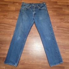 Levi's Men's 506 Straight Blue Denim Jeans Cotton Regular Fit Logo Button