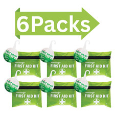 Image of 6X Masterplast Mini First Aid Kit 24 Piece Medical Pouch Portable Travel Car Kit