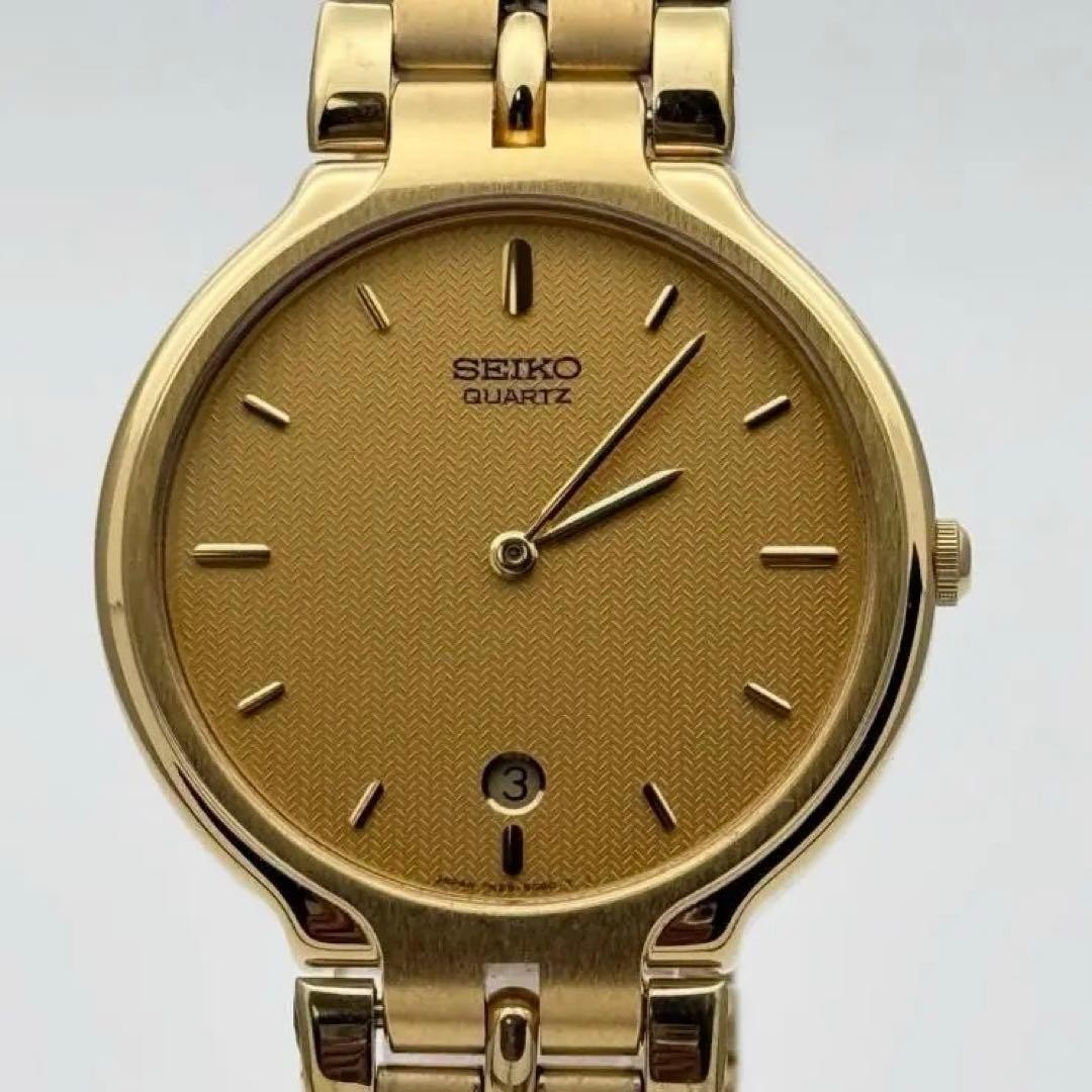 Seiko 90s Vintage Quartz Watch 7N29-6D00 Gold Case 33mm | eBay