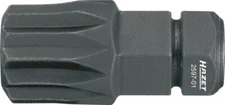 HAZET Solid Hex Bit 8 (5/16") Internal Grooved Profile Xzn 2597-02