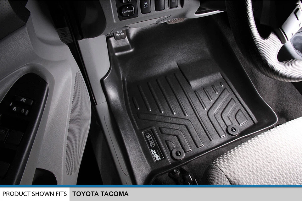 SMARTLINER Custom Fit Floor Mats 1st Row Liner Set OEM 2012-2015 Toyota Tacoma Foto 2 de 4