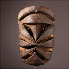 13623 GLE Spider Mask Bete Bété Ivory Coast With Metal Stand