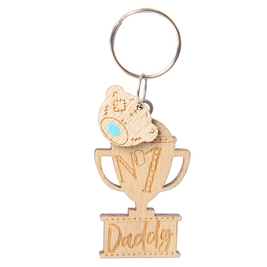 Me to You No 1 Daddy Wooden Key Ring Boxed Gift Tatty Teddy