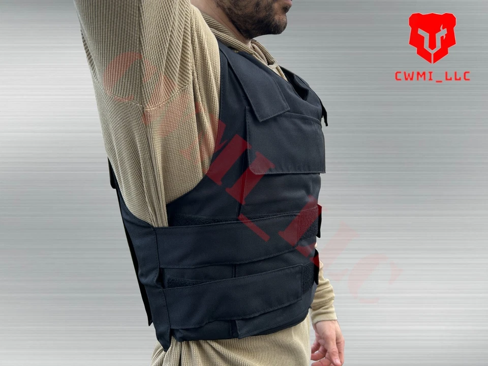 NIJ Level IIIA Body Armor Bullet Proof Vest With Plate Carriers - Made w/ Kevlar - Image 3 of 4