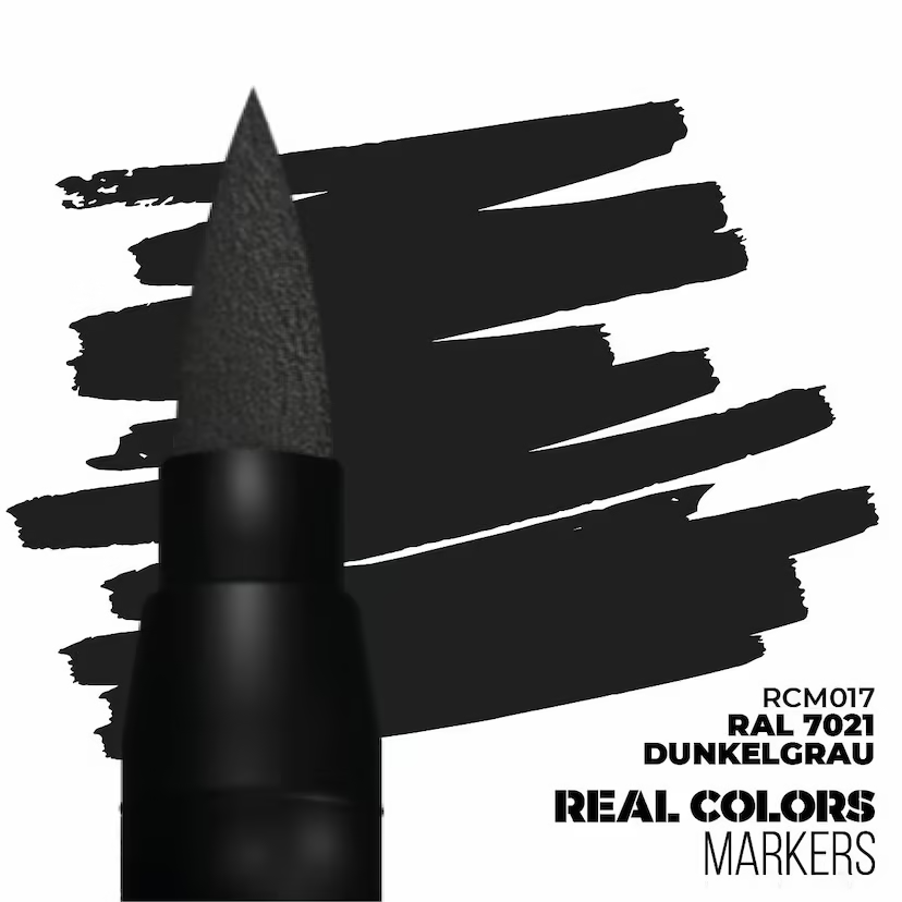 AK Interactive Real Colors Acrylic Fast Dry Markers RAL 7021 Dunkerlgrau RCM017 - Image 3