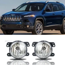Pair For 2010-2018 JEEP CHEROKEE fog light 4"Halogen Fog Lights Lamps LH+RH