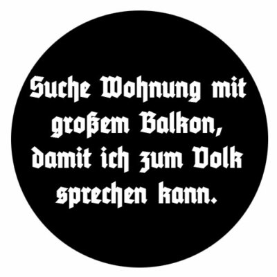 Suche Wohnung mit großem Balkon Vinyl-Aufkleber Sticker für Auto wetterfest 10cm