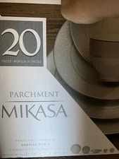 20 Pc Mikasa Parchment L3438 Lot of 4 - 5 Piece Place Settings Staging set