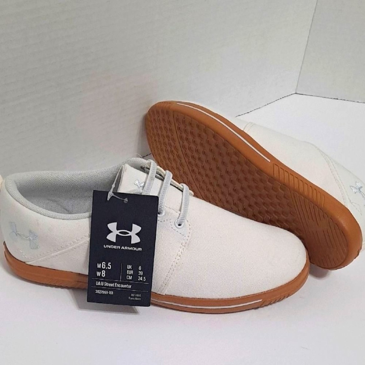 Under Armour White STREET ENCOUNTER Sneakers lightweight UNISEX W