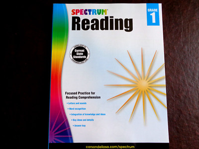 Spectrum Reading Grade 1 Workbook (2015 Trade Paperback) Homeschool or Classroom