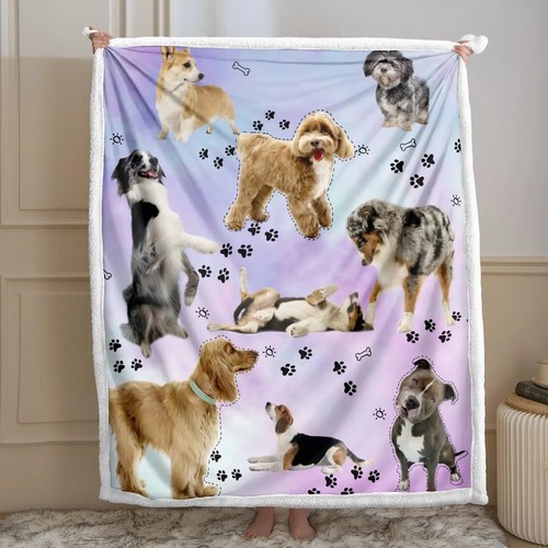 Dog Print Blanket - Picture 3 of 6