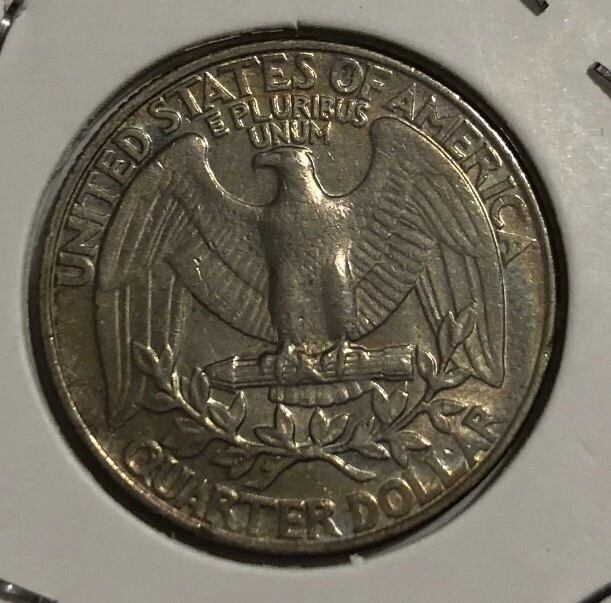 1988 P WASHINGTON QUARTER GRADE VF Mint Error DDR Nicely Toned Rare  - Image 2 of 4