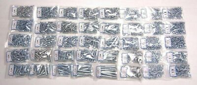 1270 Piece Grade 5 Hex Head Bolts, Nuts, Washers Coarse Thread Assortment Zinc