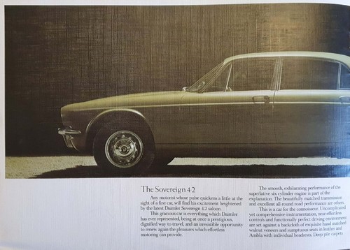 THE DAIMLER DOUBLE-SIX and SOVEREIGN 4.2 and 3.4 BROCHURE 5/1977 #3202/B - Picture 8 of 12