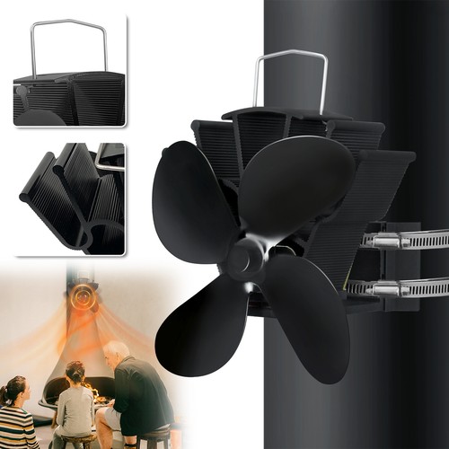 4Wing Fireplace Oven Powerless Stove Fan Fan Fan Fireplace Tube Stove