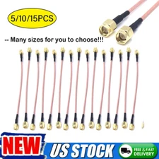 5/10/15Pcs RG316 SMA male plug to SMA male plug Lot RF Pigtail Coax Jumper Cable