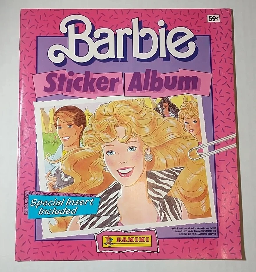 Vintage Barbie Starter Set Sticker Album With Postcards Mattel Panini Never Used