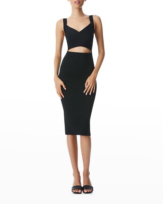 spaghetti strap crisscross cutout bodycon dress Alice + Olivia Lidia Bodice Cut Out - Black - Medium Sophisticated Two Piece Short 260SS-March25 The gold chain ring Size:58 Long or 58 Regular Jacket+52/54 Adjustable Pants (Fabric: poly/rayon blend)