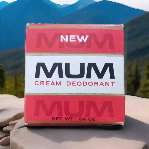 Vintage! 1960's BristolMyers Mum Cream Deodorant Milk Glass Unopened