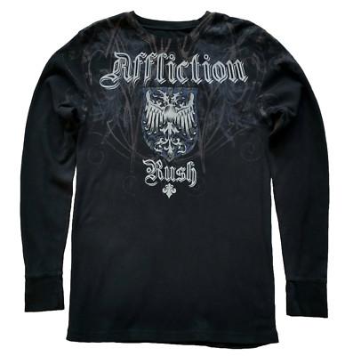 Affliction スネークグラフィック Tシャツ XL Affliction Thermal GSP WARCREST XL NWT Long Sleeve Shirt Black | eBay