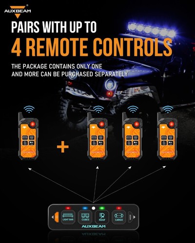 AUXBEAM Replace 4 Gang Wireless Remote Controller+Labels For AS-400 Switch Panel - Picture 6 of 12