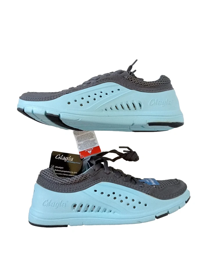 Glagla Shoes Men US 8 Women 10 Unisex Sneakers Joggers Runners Sportswear Blue - Image 2 of 4