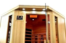 Sauna Infrarotkabine Eck150  3 Spektralbereiche mit.Montage+Aromavernebler☆⊙☆
