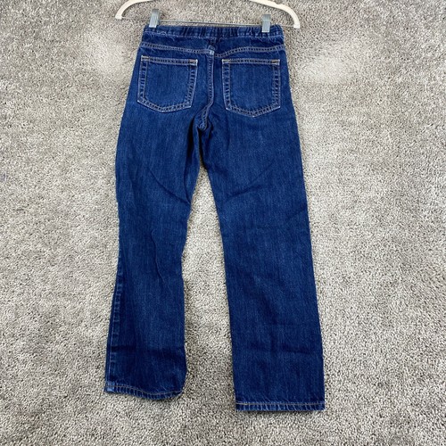 Old Navy Straight Jeans Youth Size M (8) Blue Low Rise Dark Wash Drawstring - Picture 3 of 9
