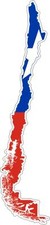 Aufkleber Klebe- Auto Vinyl Flagge Karte Chile Chilenische